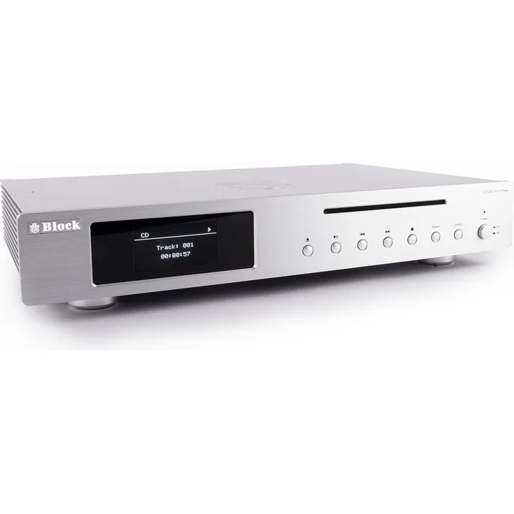Block C-120 HiFi CD-Player, Stereo-CD Player mit XLR & Digitalausgängen, Diamantsilber