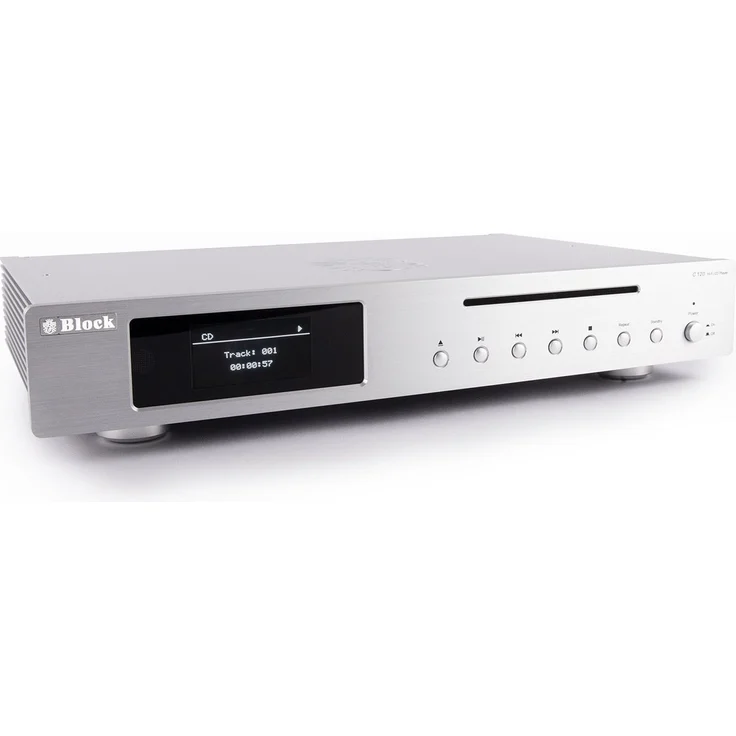 Block C-120 HiFi CD-Player, Stereo-CD Player mit XLR & Digitalausgängen, Diamantsilber