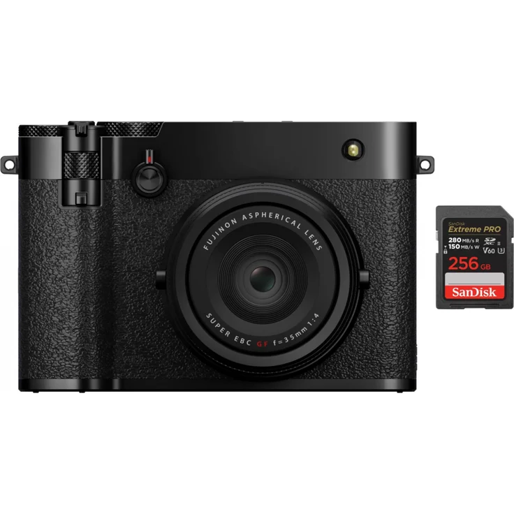 Fujifilm GFX 100RF Schwarz + SanDisk SDXC Pro 256GB 280MB/s V60 UHS II