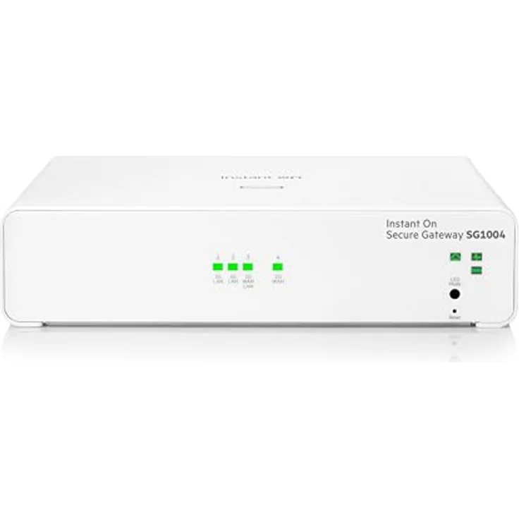 HPE Networking Instant On Secure Gateway SG1004, 4-Port 1G Smart-Managed Gateway mit 940 Mbit/s Durchsatz, Wandmontage, EU-Kabel – Bild 1