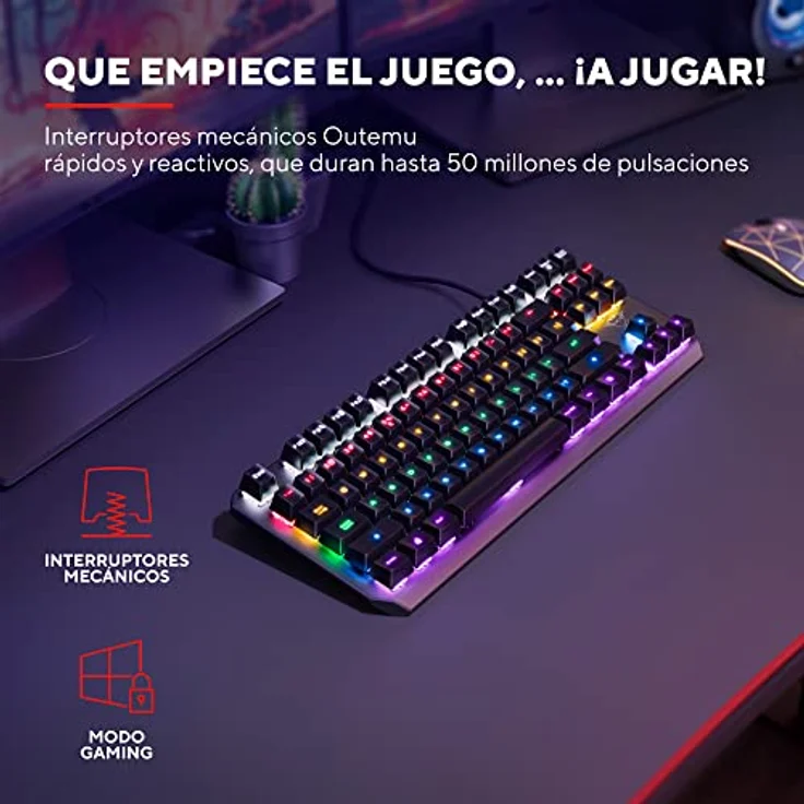 Trust Gaming GXT 834 Callaz TKL Mechanische Tastatur, Spanisches QWERTY-Layout – Bild 2