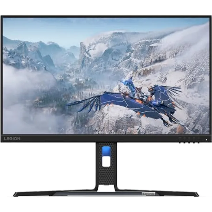 Lenovo Legion R24e Gaming-Monitor 23,8 Zoll (63,8 cm) (FHD, IPS, 180 Hz, 0,5 ms, HDMI+DP, AMD FreeSync) Neigungsverstellung in Schwarz