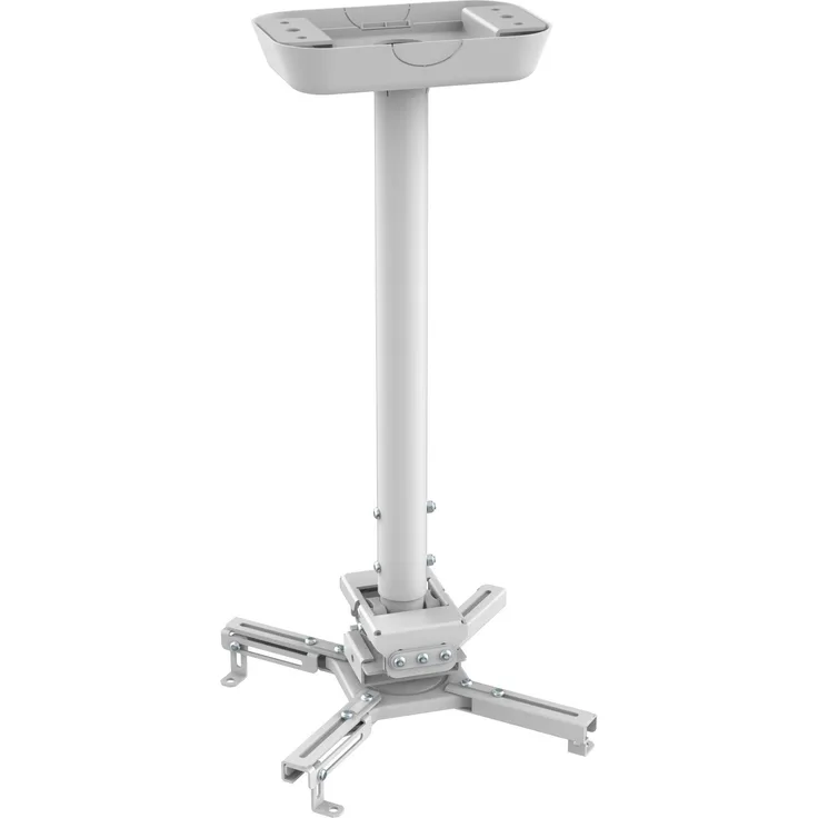 AlzaErgo Projektorhalterung C21W Advanced, Deckenhalterung für Projektor mit 35 kg Tragfähigkeit, weiß, verstellbare Länge 595-895 mm, neigbar und schwenkbar