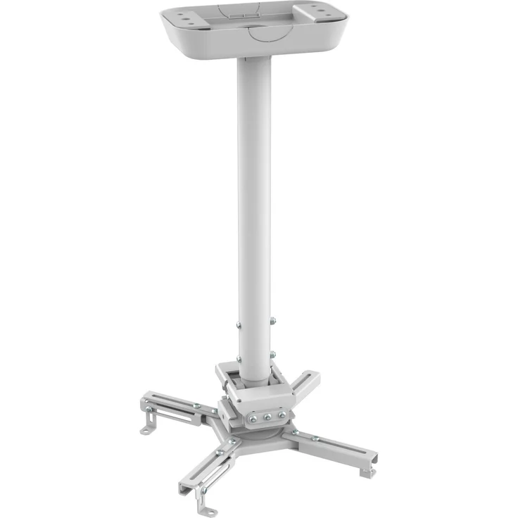 AlzaErgo Projektorhalterung C21W Advanced, Deckenhalterung für Projektor mit 35 kg Tragfähigkeit, weiß, verstellbare Länge 595-895 mm, neigbar und schwenkbar