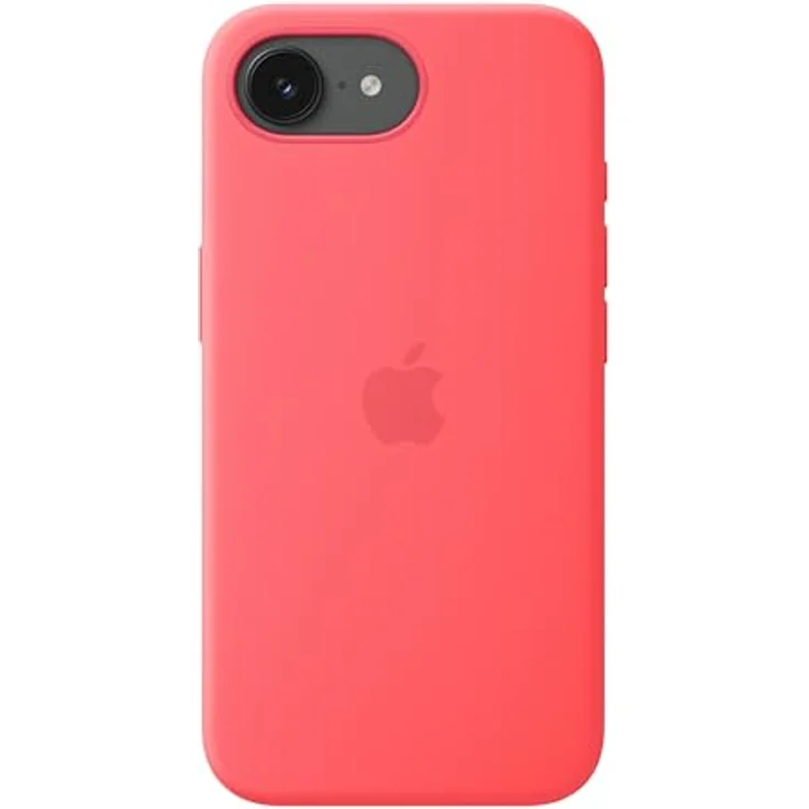 Apple iPhone 17e Silikon Case mit MagSafe, guavepink - 45% recyceltes Silikon, Mikrofaser-Futter, kabelloses Laden – Bild 3
