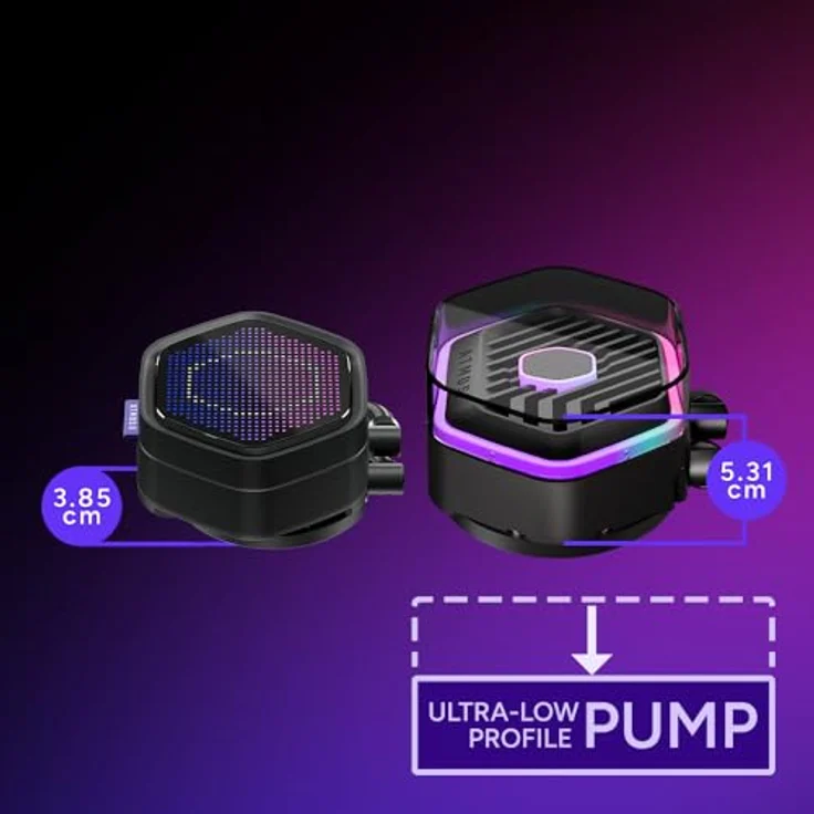 Cooler Master MasterLiquid 360 Atmos II, All-in-One CPU Wasserkühler mit RGB Pixel LCD, Schwarz – Bild 6