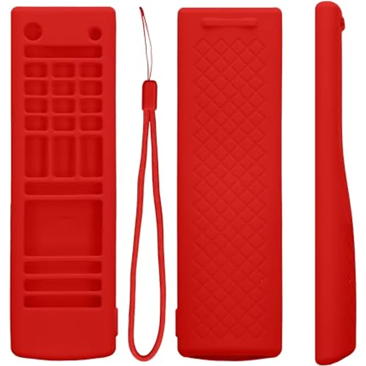 kwmobile Smart TV AKB Hülle Universal-Fernbedienung, Silikon Case, rot – Bild 6