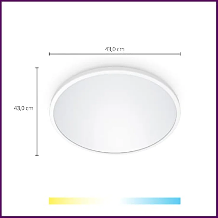 WiZ SuperSlim Deckenleuchte Tunable White 2450lm Weiß – Bild 7