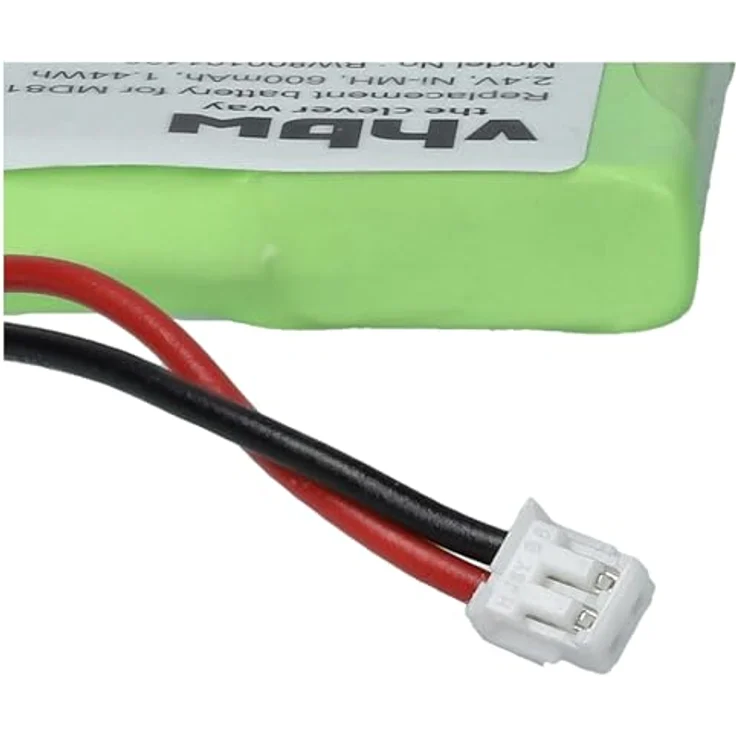 vhbw 2x NiMH Akku Set 600mAh (2.4V) für schnurlos Festnetz Telefon Medion Life S63006, S63008, S63022, Slim 500, X680 wie 5M702BMX, GP0827, GPHP70-R05 – Bild 7