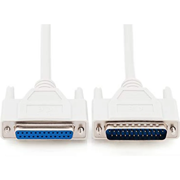 DIGITUS Paralleles Anschluss-Kabel - D-Sub 25 zu D-Sub 25 - Stecker zu Buchse - 5.0m - Verlängerungskabel - Beige – Bild 3