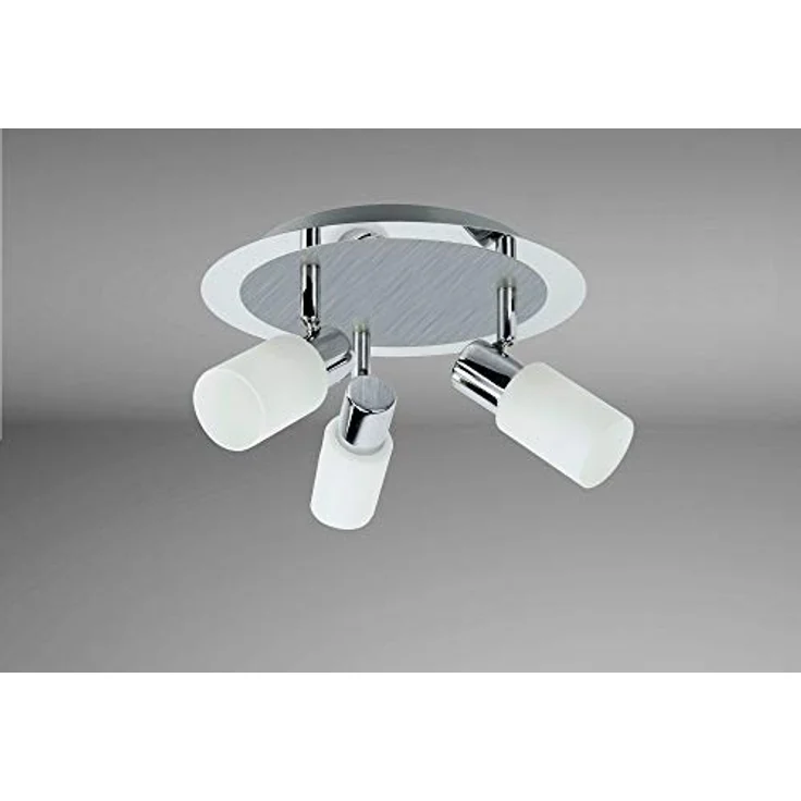 Trango 3-flammig 2007-38R LED Deckenleuchte in Rondell - Chrom & Alu gebürstet *GRACE* inkl. 3x G9 LED Leuchtmittel 3.000K warmweiße Lichtfarbe - Preisvergleich – Bild 3