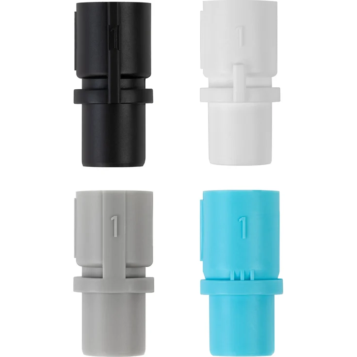 Silhouette America Silhouette Werkzeugadapter Set für Cameo 4, 4 Adapter in weiß, schwarz, grau und blau zur Nutzung von älteren Silhouette-Werkzeugen – Bild 1