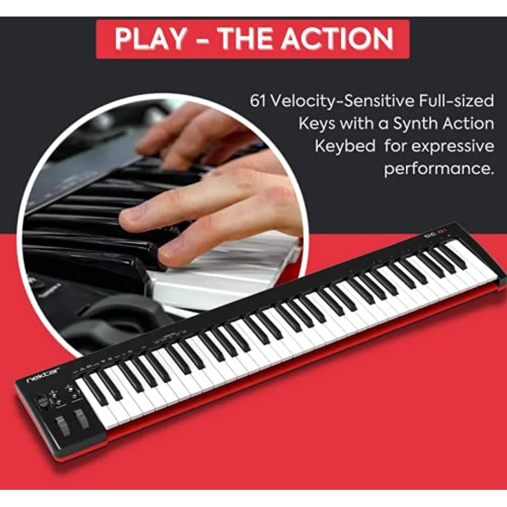 Nektar SE61 USB MIDI Controller Keyboard with Nektar DAW Integration, Black, 61 Keys – Bild 4