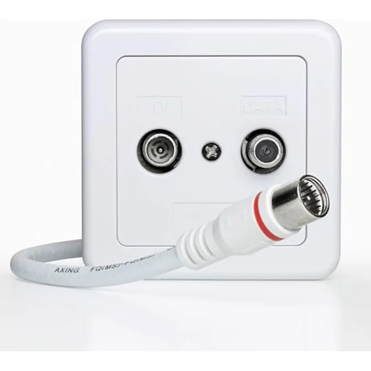 Axing EAK 151-80, Endgeräteanschlusskabel 1,5 m F-Quickfix F-Stecker, 4-fach geschirmt, DOCSIS 3.1/4.0 ready, ideal für Kabelmodem DATA CATV Kabelfernsehen – Bild 2