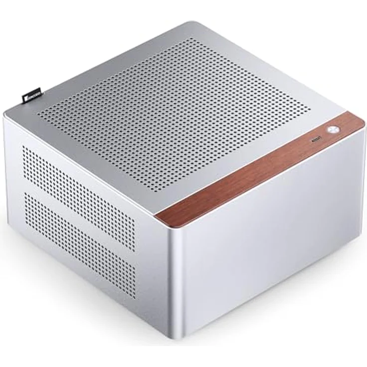 Jonsbo NV10 Mini-ITX PC Gehäuse, silber, handlicher Mini-Tower für ITX Mainboards, GPU bis 190 mm, CPU-Kühler bis 38 mm – Bild 1