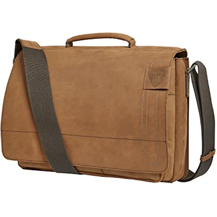 Strellson BriefBag MHF Richmond Jim, Notebooktasche aus Vintageleder für Laptops bis 14.57 Zoll, Braun – Bild 1