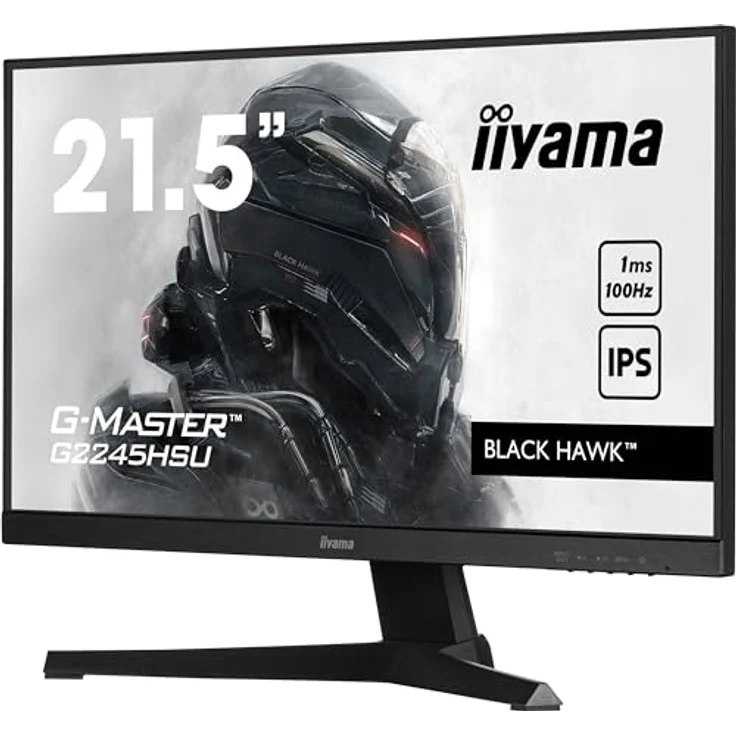 iiyama G-Master Black Hawk G2245HSU-B2 54,5cm 21,5“ Gaming Monitor Full-HD 100Hz IPS LED HDMI DP USB2.0 1ms Adaptive Sync schwarz – Bild 3