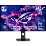 ASUS ROG Strix OLED XG32UCWMG, 32 Zoll 4K UHD Gaming Monitor, Dual-Modus 4K bei 240 Hz FHD bei 480 Hz, HDR 400 True Black, 0.03ms Reaktionszeit, Sync-Tech, USB-C, DP, HDMI