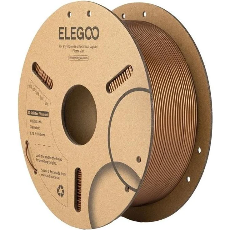 Elegoo Filament PLA Bronze, 3D Filament 1000 g mit metallischem Bronze-Finish