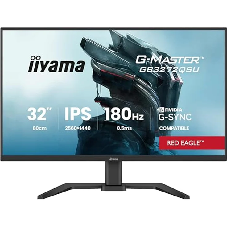 iiyama G-MASTER Red Eagle GB3272QSU-B1, 32 Zoll WQHD Gaming Monitor mit 180 Hz Fast-IPS-Panel und 0.5 ms Reaktionszeit – Bild 4