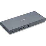 LINDY DST-Pro 5K, USB C Laptop Dockingstation mit 3 (4K) oder Display für HP Mac Acer Dell Asus USB-C -2 DisplayPort, HDMI, 4, Geräteladung, Audio, SD, microSD, Gigabit LAN, 43349