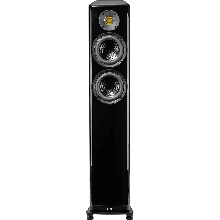ELAC Vela FS 407.2, Standlautsprecher in Schwarz Hochglanz, 2 1/2-Wege, Bassreflex, JET 6 Hochtöner, 88 dB Sensitivität