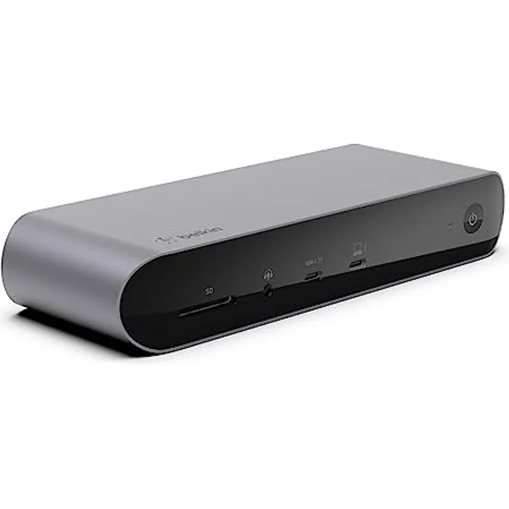 Belkin Thunderbolt 4 Dock Pro, geeignet für 1 Monitor (8K bei 30 Hz) oder 2 Monitore (4K), Docking Station mit 2 Thunderbolt 4-Ports, 2 HDMI-Ports, 90 W PD, Audio-Ein-/Ausgang, für MacBook Pro und XPS