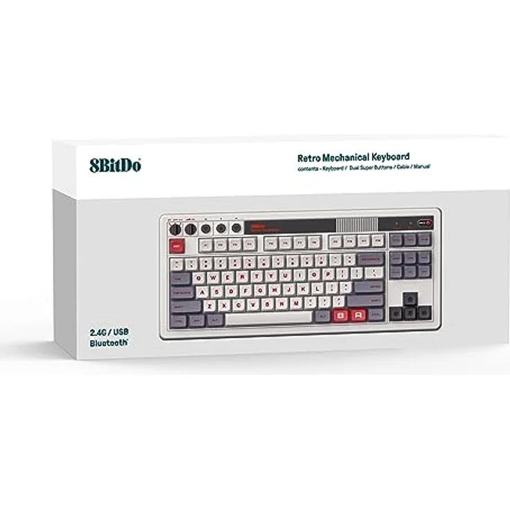 8bitdo Mechanical Keyboard N Edition, Kabellos, Kabelgebunden, Grau – Bild 4