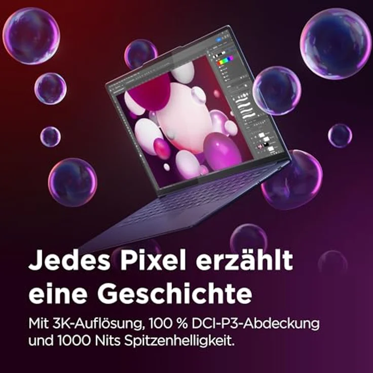 Lenovo Yoga Slim 7X Laptop | Copilot+ PC | 14,5" 3K OLED 90Hz Display | Qualcomm Snapdragon X1 Elite | 32GB RAM | 1TB SSD | Integrierte Grafik | Win11 Home | QWERTZ | 1,28kg | blau – Bild 5