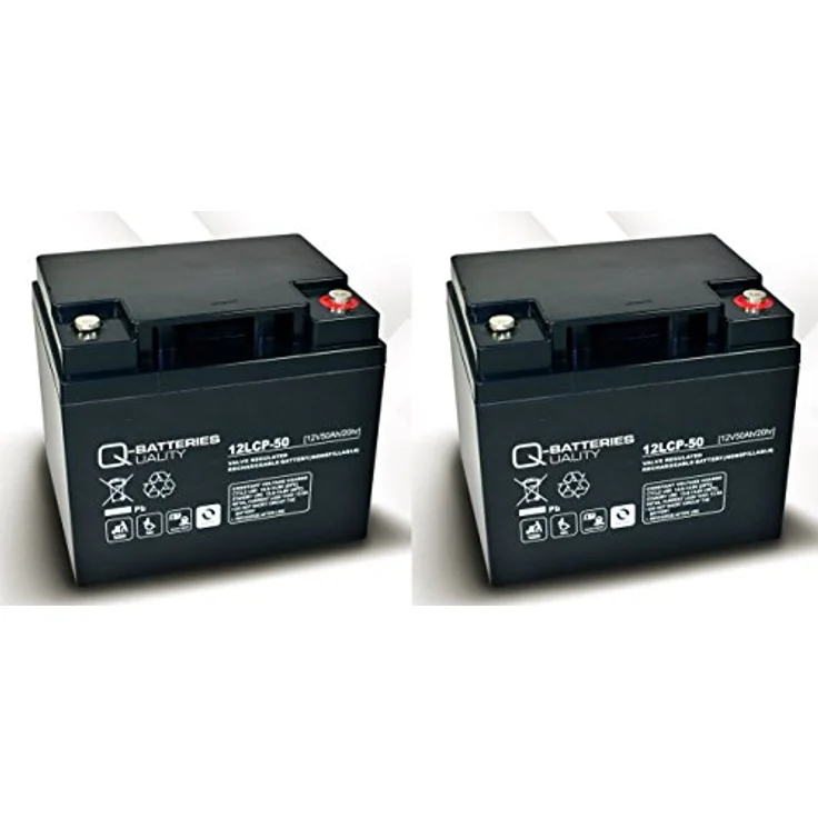 Ersatzakku für Shoprider Arthus Plus 2 x Q-Batteries 12LCP-50 12V-50Ah Blei Akku Zyklentyp AGM VRLA – Bild 2