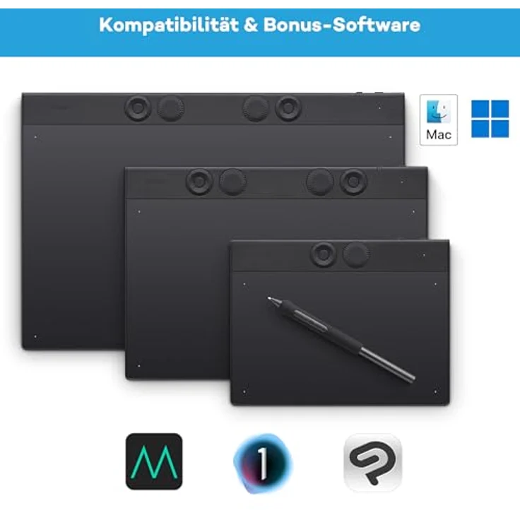 Wacom Intuos Pro Medium, Grafiktablett mit kabellosem Stift, 8192 Druckniveaus, Schwarz – Bild 7