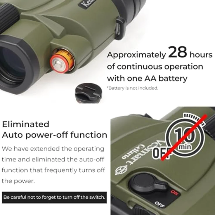Kenko Fernglas Cellarto WP mit 10-facher Vergrößerung und 30 mm Objektivdurchmesser, wasserdicht IPX7 für Vogelbeobachtung und Astronomie – Bild 4