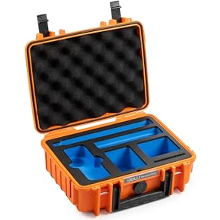 B&W International Schutzkoffer 1000 (PP.41) für Insta360 X5 – Orange – wasserdicht und staubdicht (IP67), stoßfest mit passgenauem Inlay – Bild 1