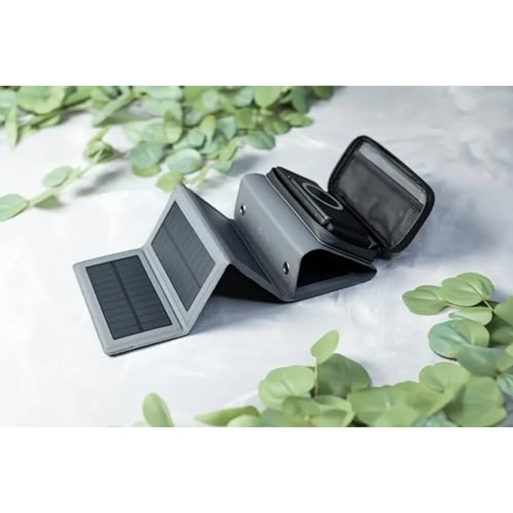 XLayer Wireless Solar Powerbank I 10.000mAh 15W I MagSafe kompatibel I Solarpanel I USB C Schnellladen, Outdoor Ladegerät für iPhone 15 Pro /14/13/12/Plus/Mini//Pro Max, Samsung Galaxy S23 Ultra/S22, Schwarz – Bild 4