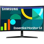 Samsung S36GD Essential Curved Monitor 27 Zoll, PC-Bildschirm mit VA-Panel, Full HD-Auflösung, 4 ms Reaktionszeit, Bildwiederholrate 100 Hz, Eco Saving Plus, Flicker Free, Schwarz