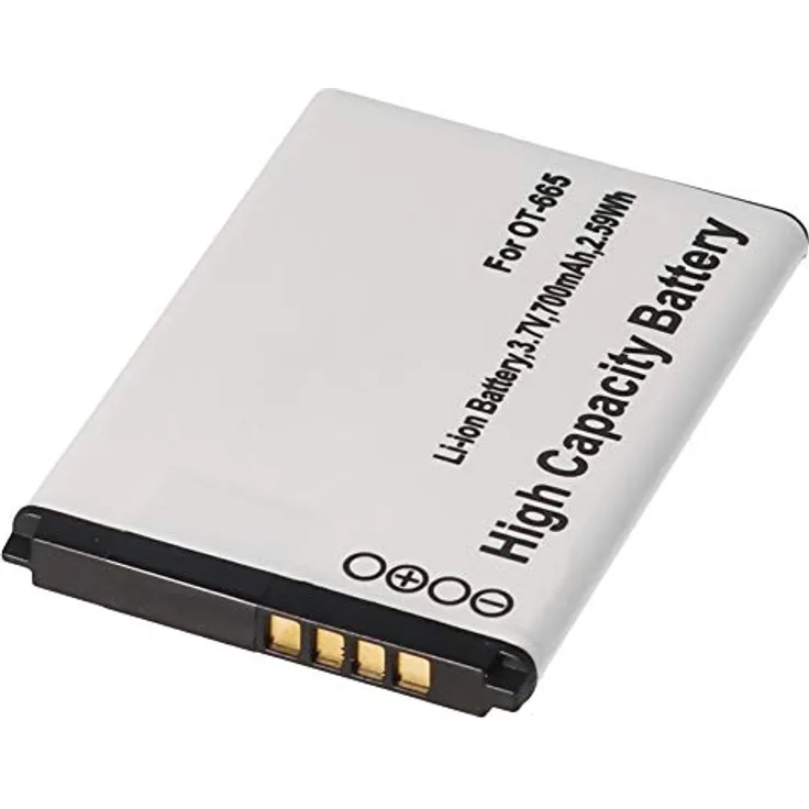 AccuCell Akku kompatibel mit Alcatel One Touch OT-665, 3,7V 700mAh Li-Ion Ersatzakku für Alcatel One Touch 2012 und Sesame II