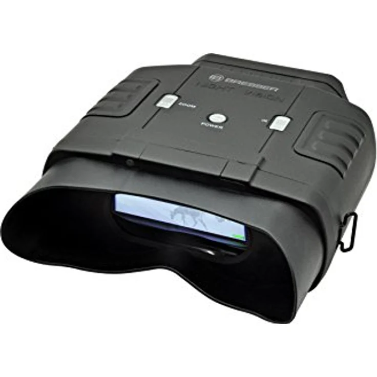 Bresser digitales binokulares Nachtsichtgerät 3x20 mit großem Display für komfortables Beobachten bei Tag und Nacht mit integrierter 7-stufiger Infrarotbeleuchtung inklusive Transporttasche, Schwarz - Preisvergleich – Bild 1