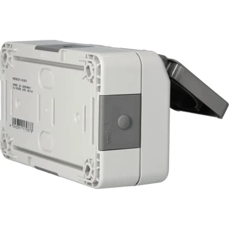 Merten MEG2321-8029 SCHUKO-Doppel-Steckdose, waagerecht angeordnet, lichtgrau, AQUASTAR, Grau – Bild 5