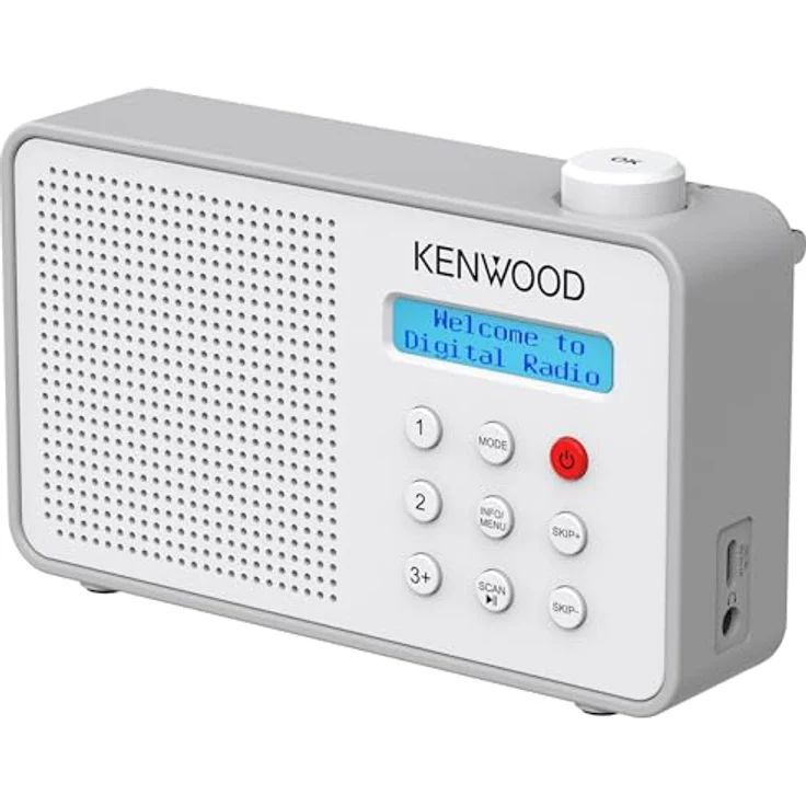 Kenwood CR-M25DAB-W, Tragbares DAB+ Radio mit Bluetooth, Li-Ion Akku, ASA-Warnsystem, USB-C Ladeanschluss, Weiß – Bild 4