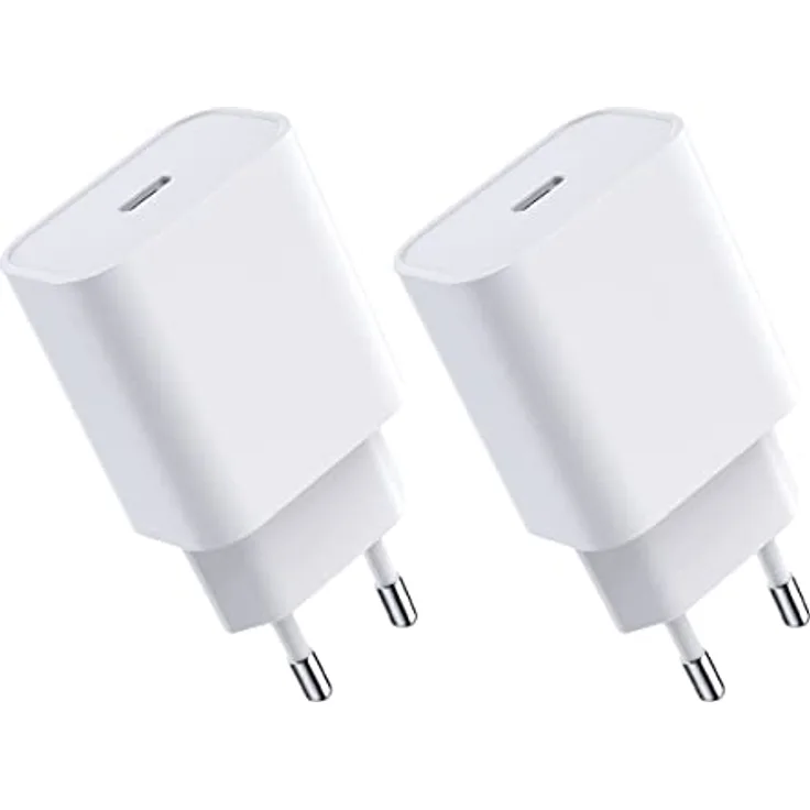 20W 2-Pack USB C Adapter, Kompatibel für iPhone 14/14 Plus/14 Pro/14 Pro Max 13 12 11 SE, AirPods iPad, Samsung Galaxy, USBC Netzteil Stecker Power Ladegerät Steckdose Schnellladegerät Charger
