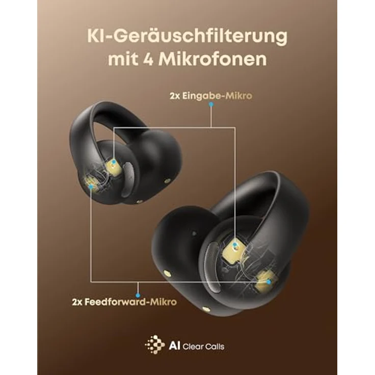 soundcore AeroClip by Anker Open-Ear Bluetooth Earbuds, sicherer Halt, 12mm Treiber, Hi-Res, Open-Ring Design – Bild 3