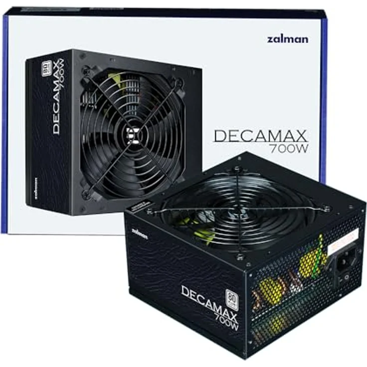 Zalman DecaMax 700 W 80 Plus PC-Netzteil, leistungsstark und ultra-leise, schwarz – Bild 3