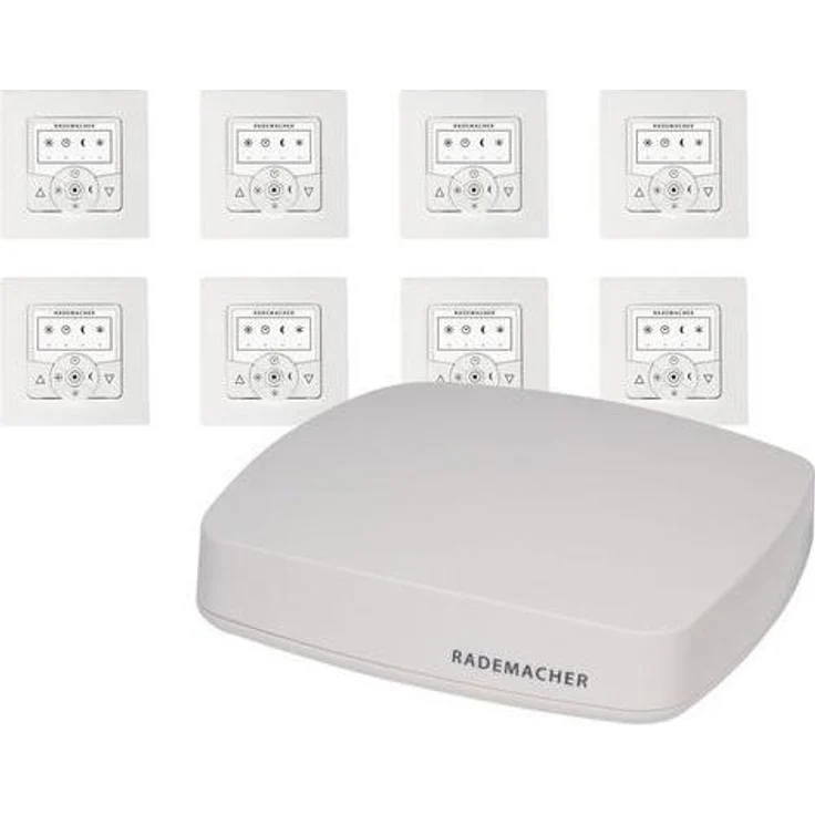 Rademacher RADE Starterpaket, Smart Home Hub mit Steuermöglichkeit für bis zu 8 Fenster, inklusive 1x SmartHome Box und 8x Troll Basis DuoFern