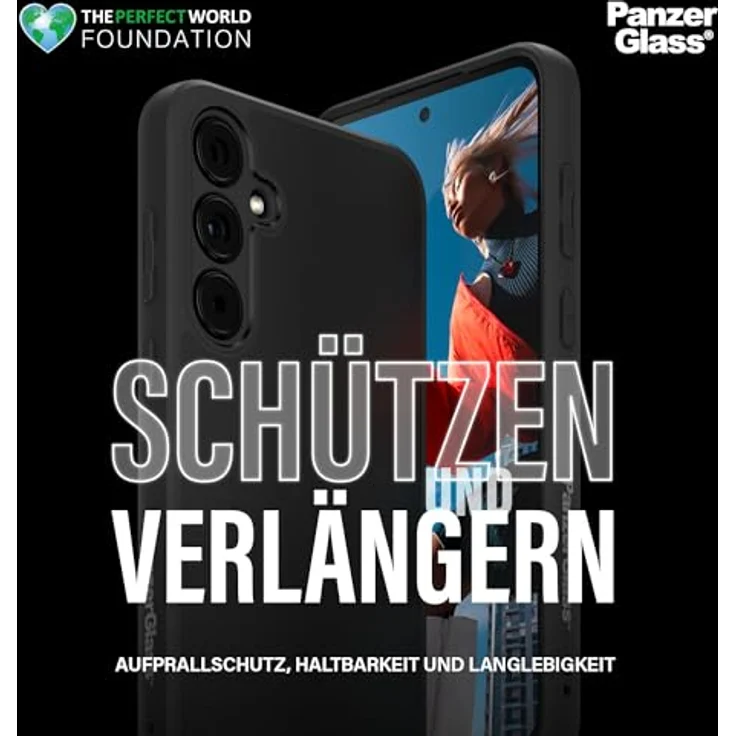 Panzer Glass Ultimativer Schutzhülle für Samsung Galaxy A55 HardCase mit D3O - Langlebig und Nachhaltig, Schwarz – Bild 2