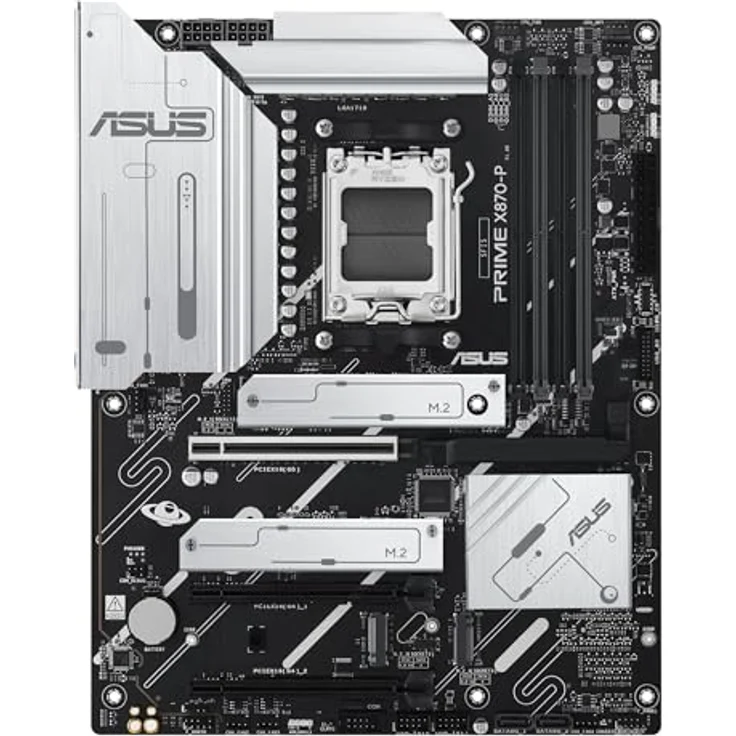 ASUS PRIME X870-P Mainboard Sockel AM5 (AMD, ATX, PCIe 5.0, DDR5, 14+2+1 Power Stages, 4x M.2, 2,5Gb Ethernet, USB-C 40Gbps) – Bild 2
