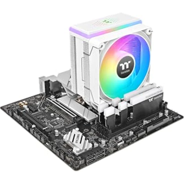 Thermaltake Astria 400 ARGB, CPU Kühler mit 27 RGB-LEDs, 230 W TDP, Weiss – Bild 6