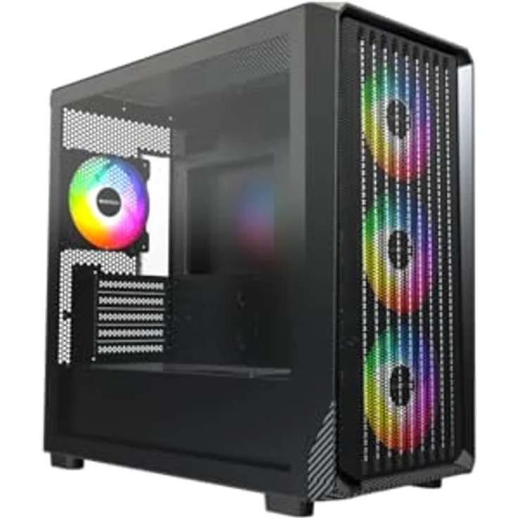 Montech X5M, PC Gehäuse mit Tempered Glass, schwarz – Bild 1