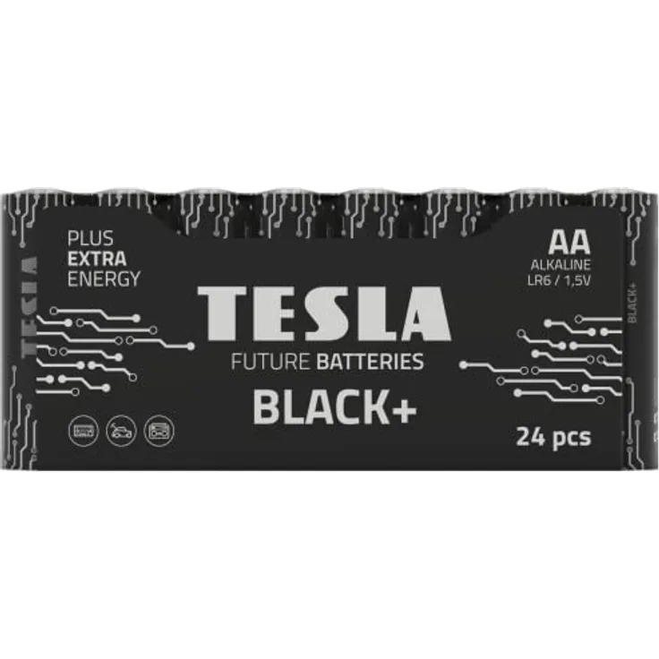 Tesla Black+ Serie AA Alkaline Batterie (Stiftbatterie) Zukunftsbatterien