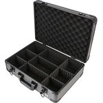 HMF 14502-02 Alu Transportkoffer, Aufbewahrungskoffer, Kamerakoffer, individuelle Facheinteilung, 46 x 15 x 33 cm