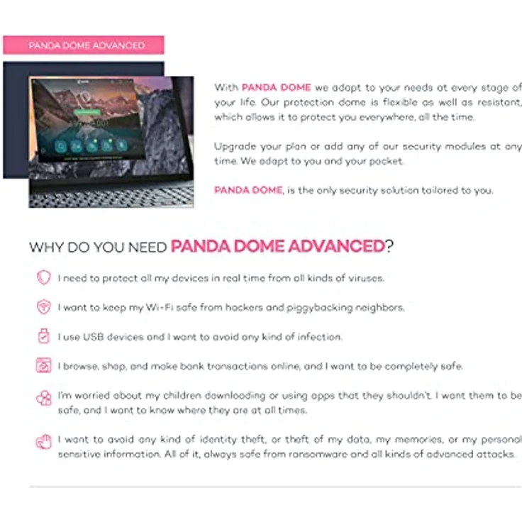 Panda Security Panda Dome Advanced, Antivirenprogramm für 3 Geräte, 1 Jahr Lizenz, Windows, Mac, Android – Bild 2
